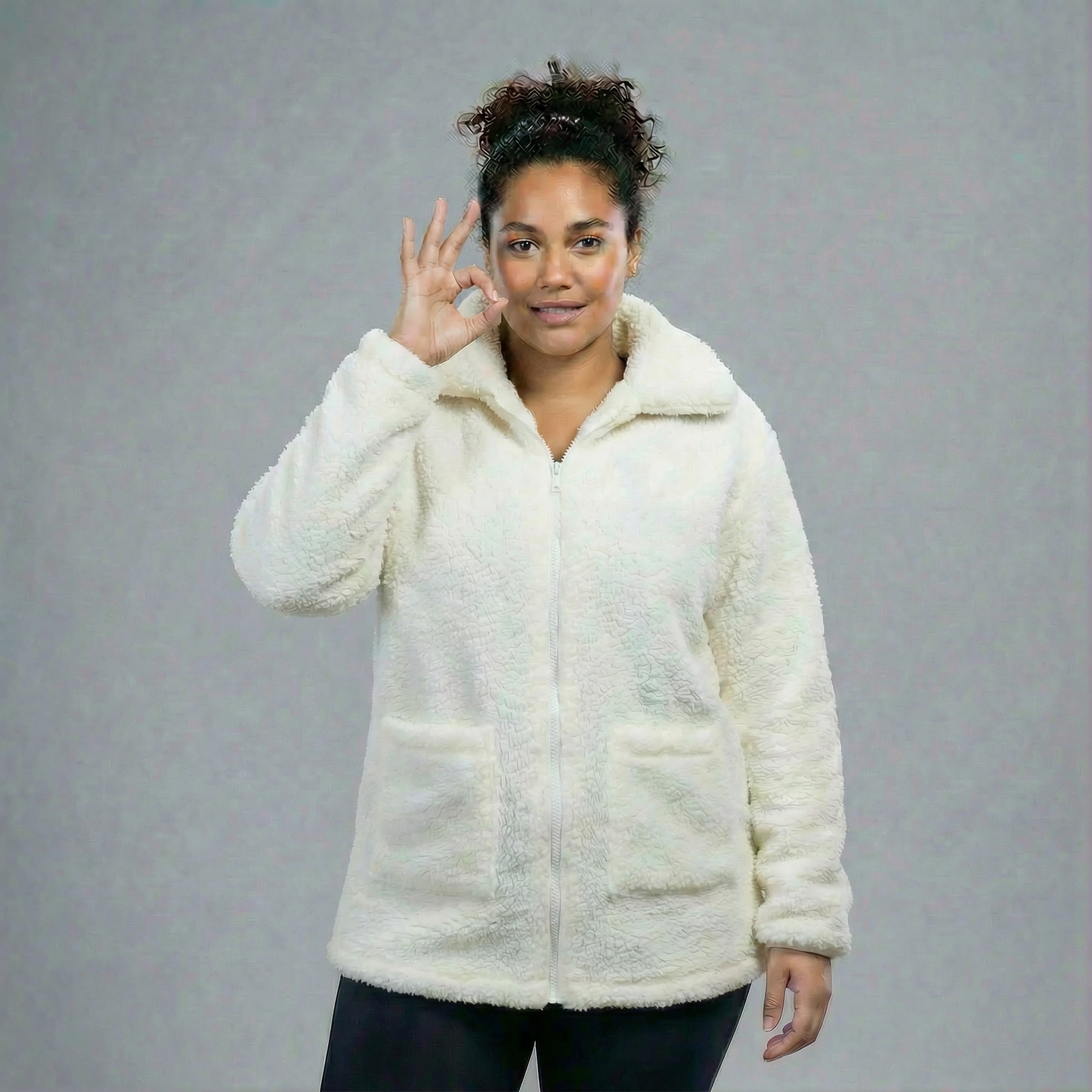 Aria Teddy Jacket – Big Size