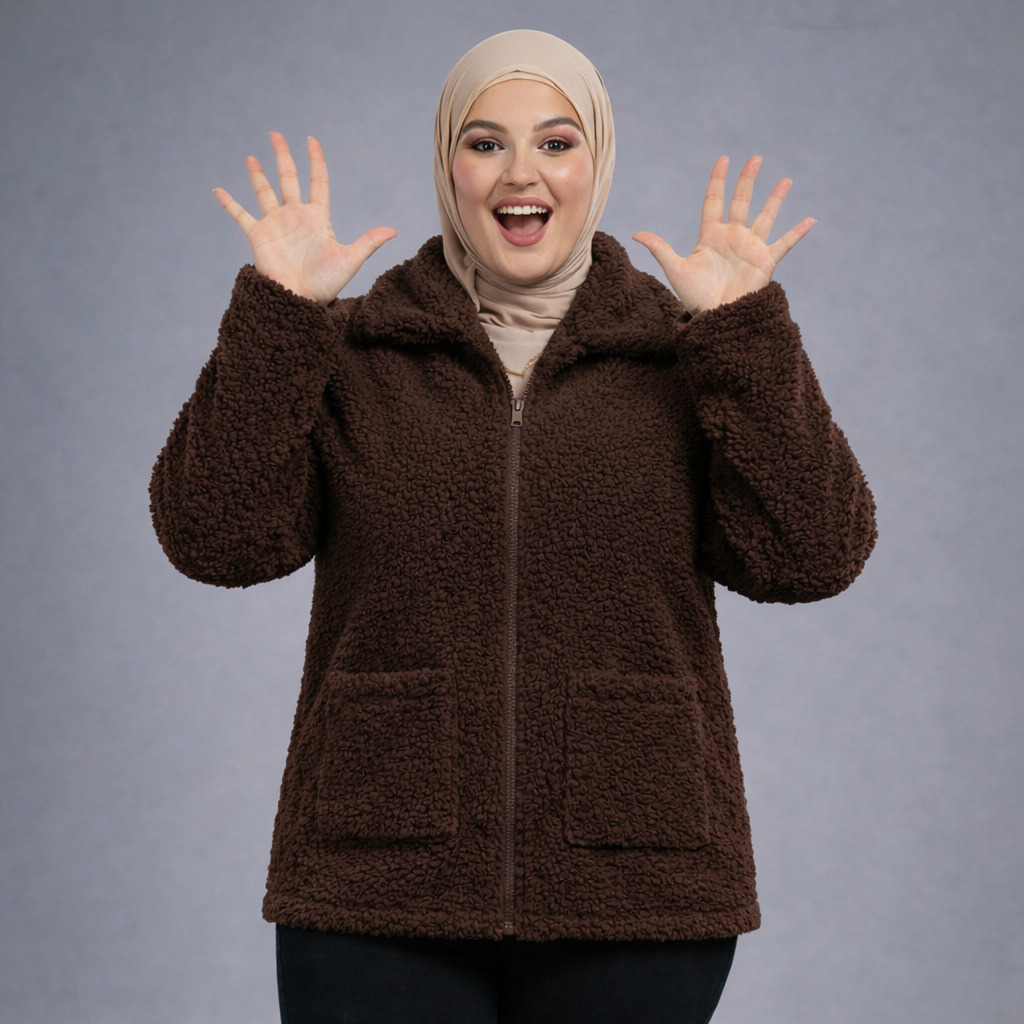 Aria Teddy Jacket – Big Size Modest