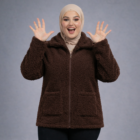 Aria Teddy Jacket – Big Size Modest